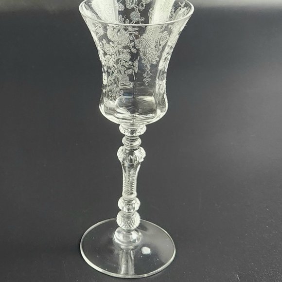 Vintage - Wine Glass Elaine Clear (Stem 3500) by CAMBRIDGE - Single - 6.5" Tall - Picture 8 of 10